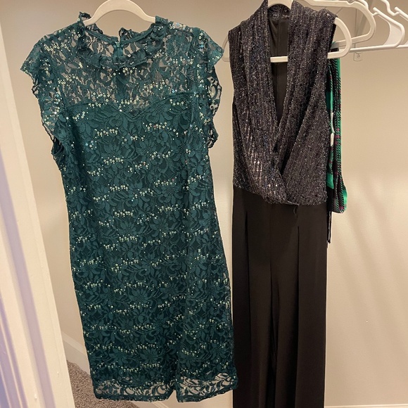 Dark Green Cocktail Dress - Picture 7 of 8